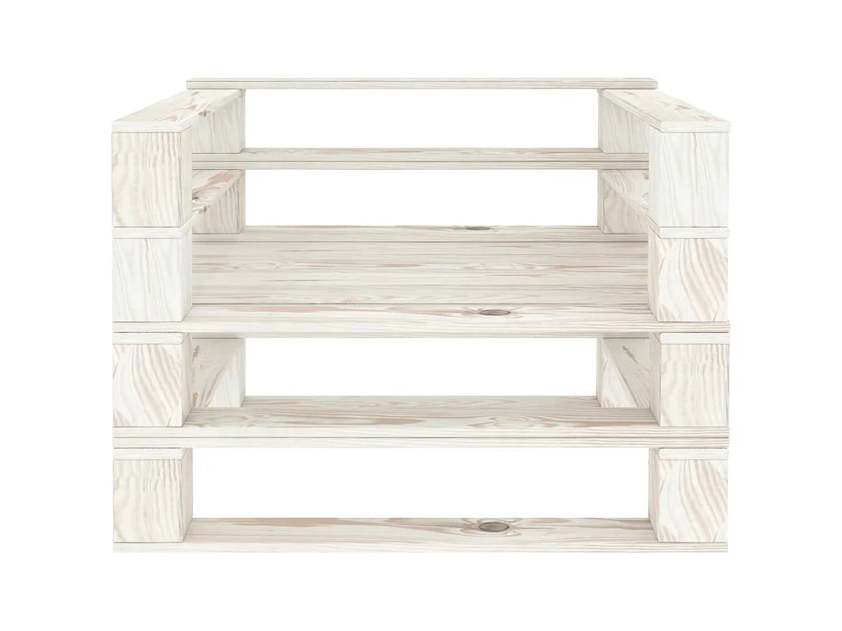Witte houten tuinpalletstoel