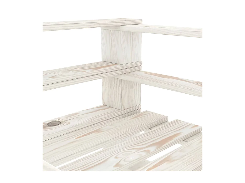 Witte houten tuinpalletstoel