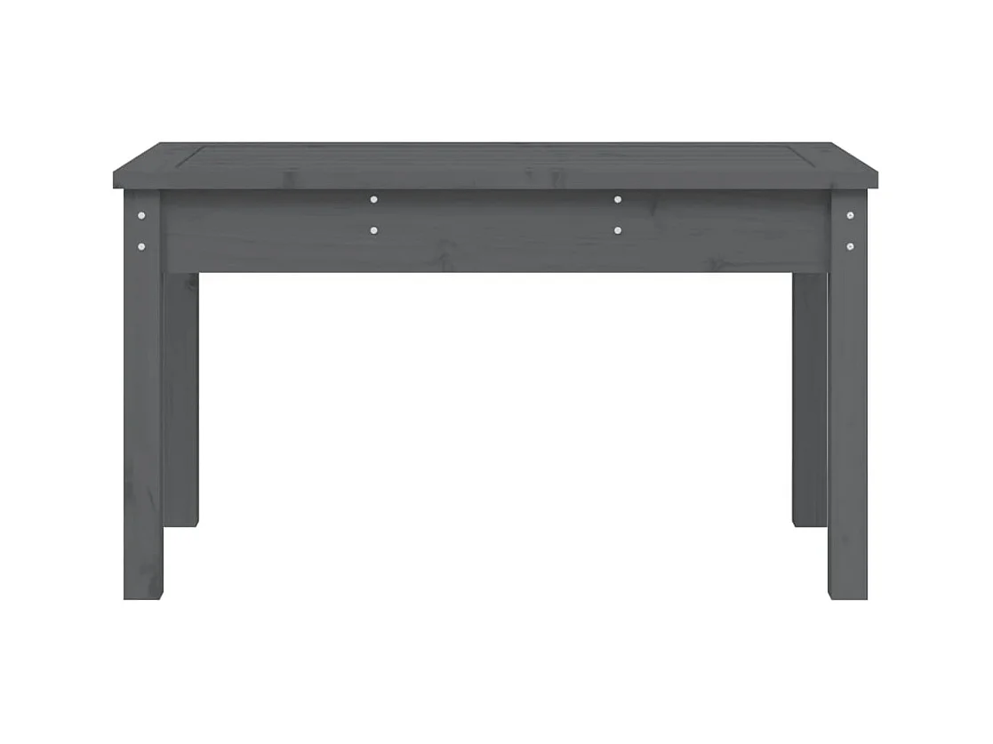 Banco de jardín gris 80x44x45 cm madera maciza de pino