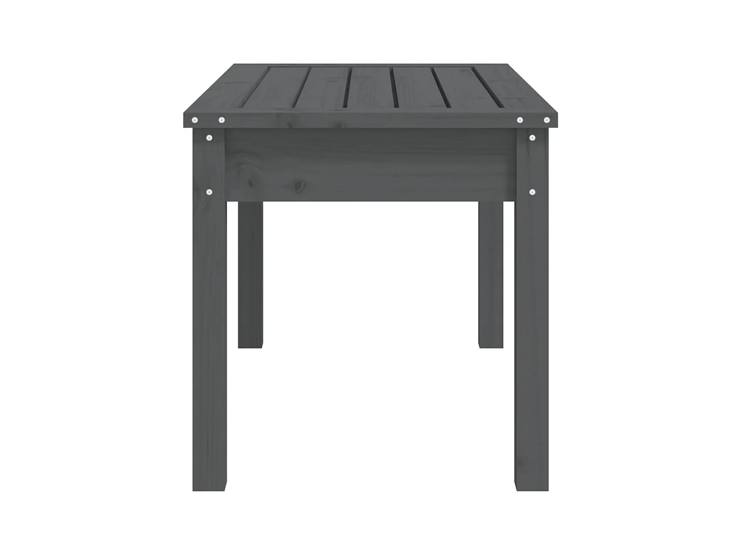 Banco de jardín gris 80x44x45 cm madera maciza de pino