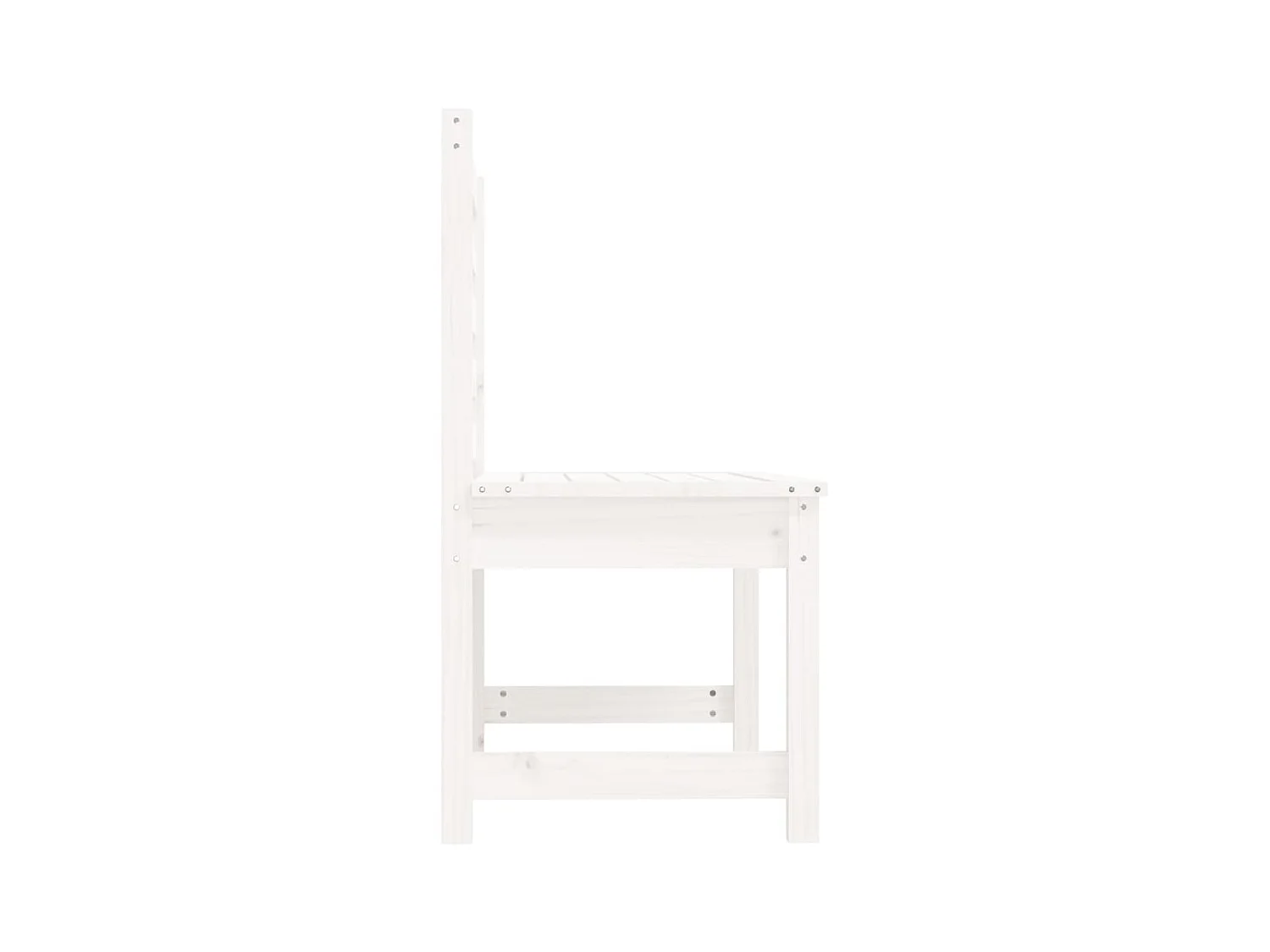 Banc de jardin blanc 109 cm bois massif de pin