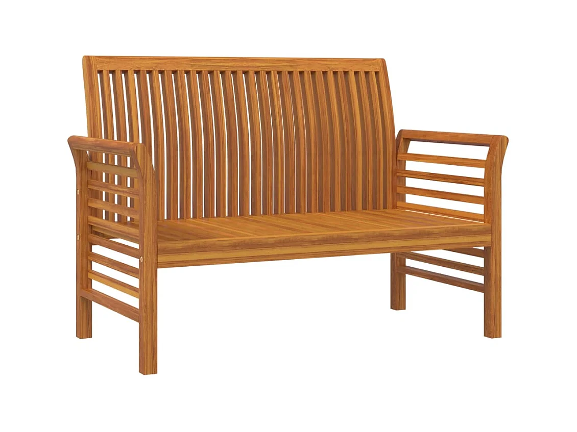 Banc de canapé avec coussins gris foncé Bois d'acacia solide