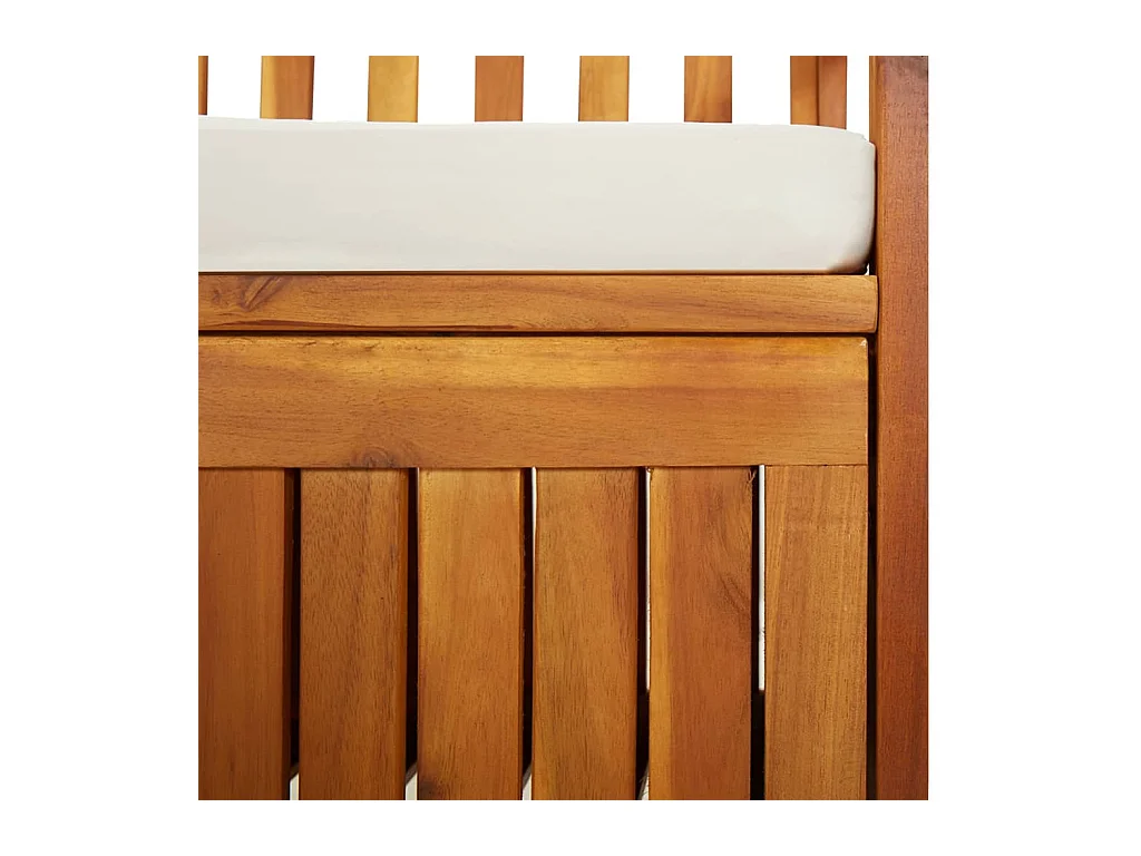 Opbergbank met kussen 148 cm Massief acaciahout