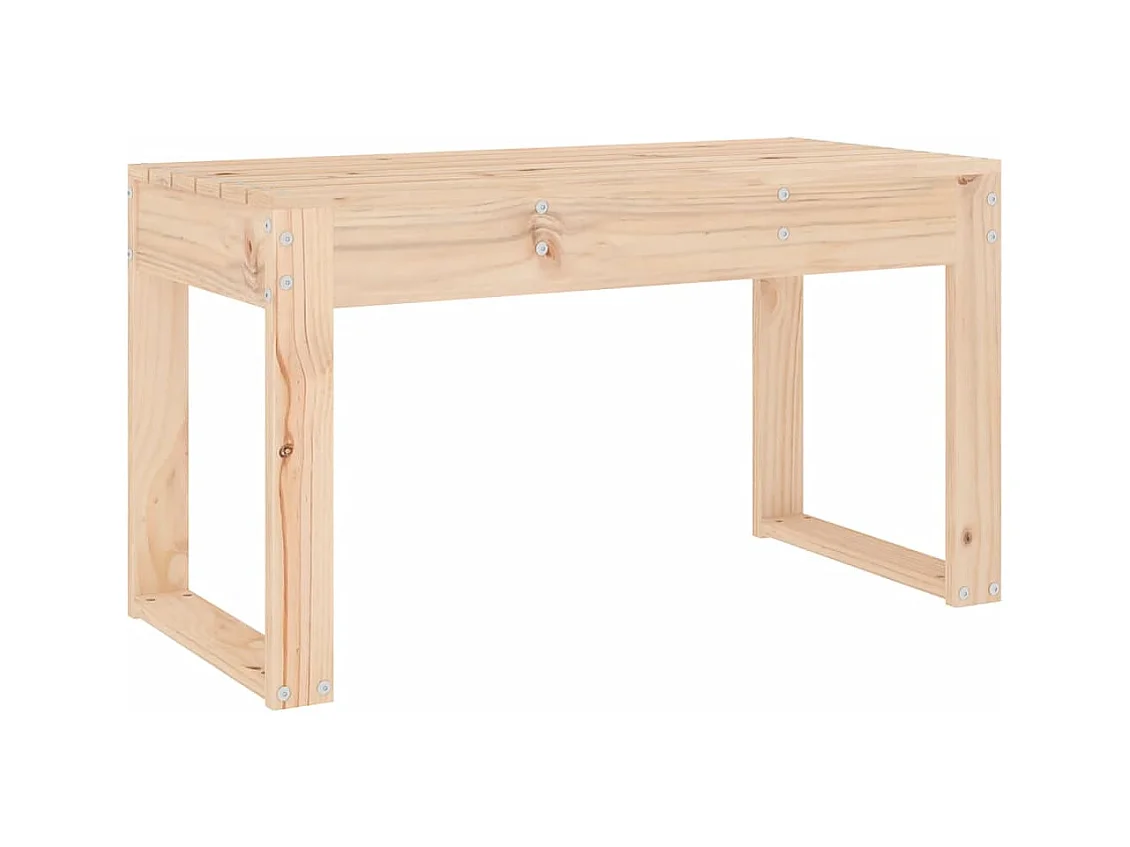 Banco de jardín 80x38x45 cm madera maciza de pino
