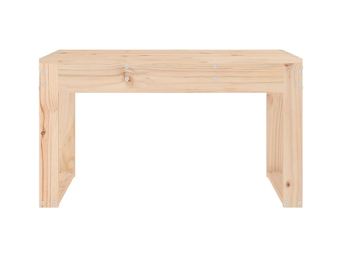 Banco de jardín 80x38x45 cm madera maciza de pino