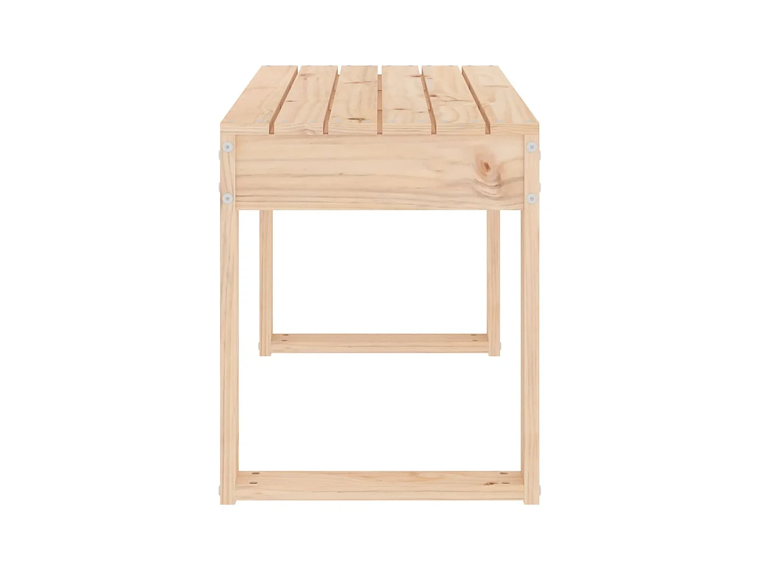 Banco de jardín 80x38x45 cm madera maciza de pino
