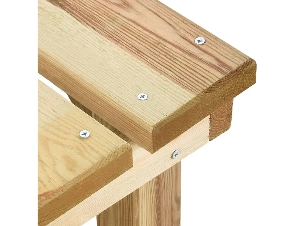 Panca da giardino 140 cm in legno di pino impregnato