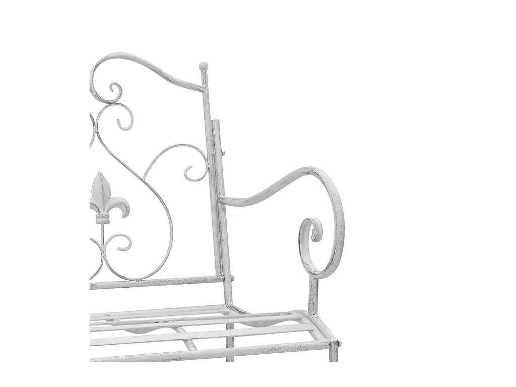 Banc de jardin Blanc 104 x 54 x 93cm Acier