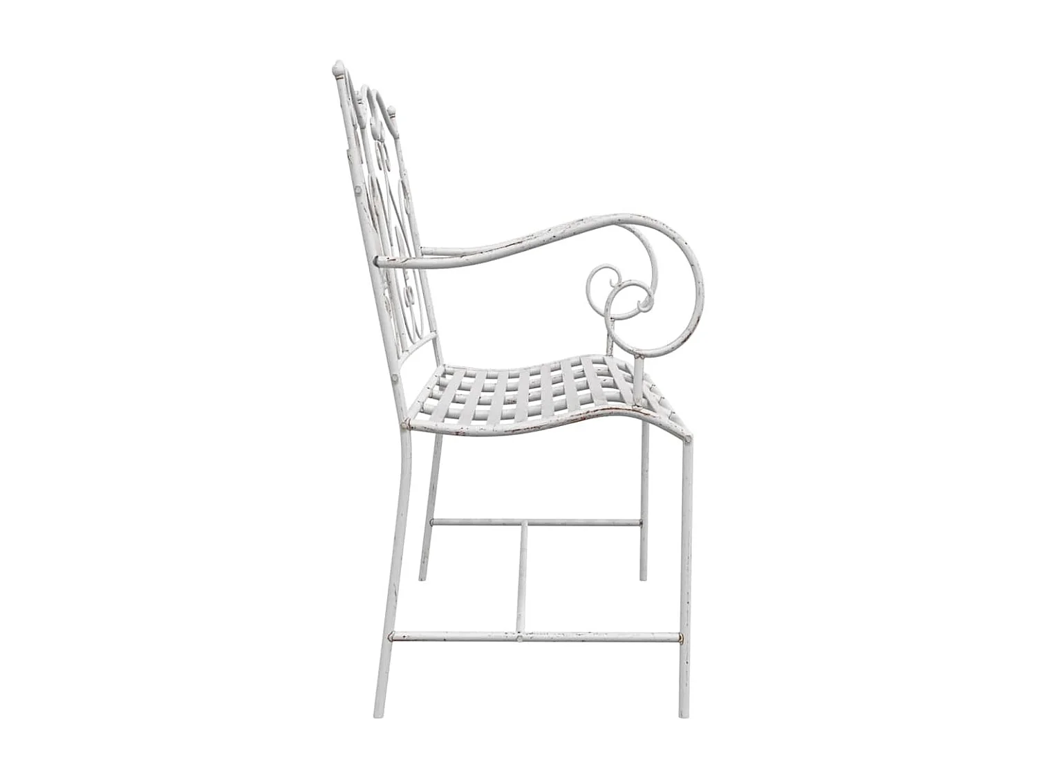 Banc de jardin Blanc 104 x 54 x 93cm Acier
