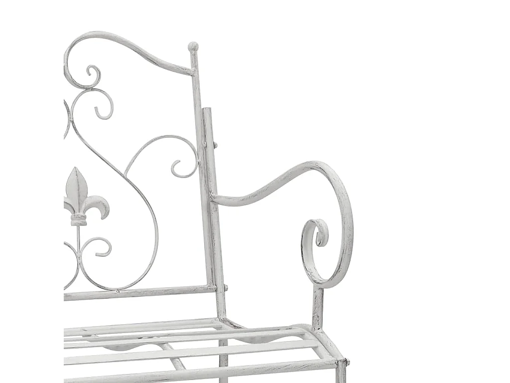 Banc de jardin Blanc 104 x 54 x 93cm Acier