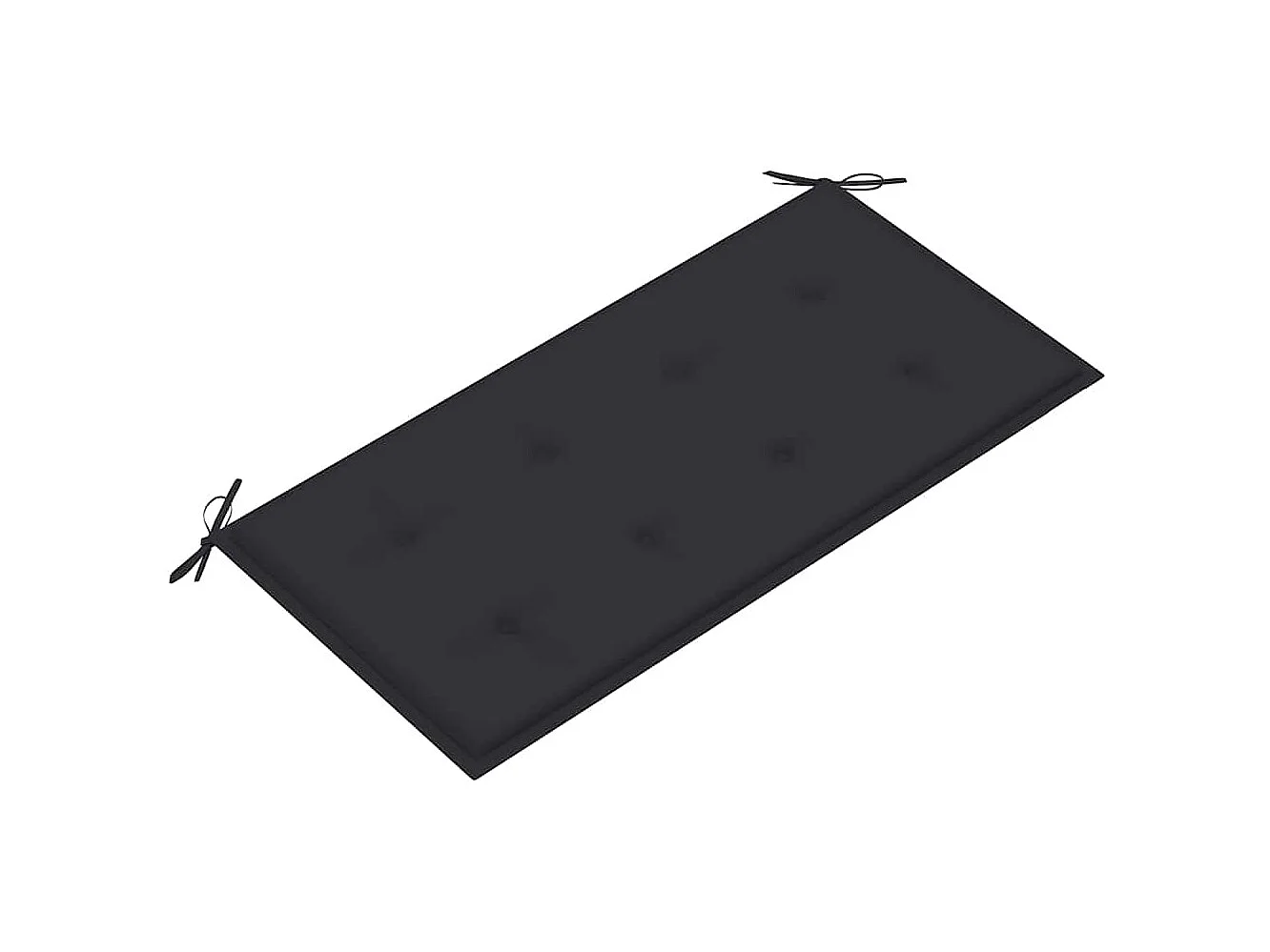 Banco de jardín y cojín antracita 112 cm Madera maciza de teca