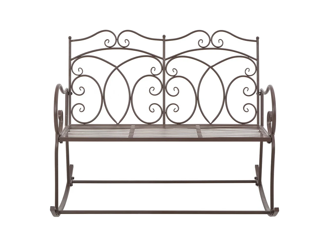 Banco de jardín 104 cm Hierro Marrón antiguo