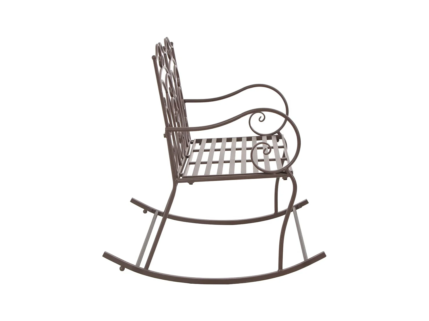 Banco de jardín 104 cm Hierro Marrón antiguo