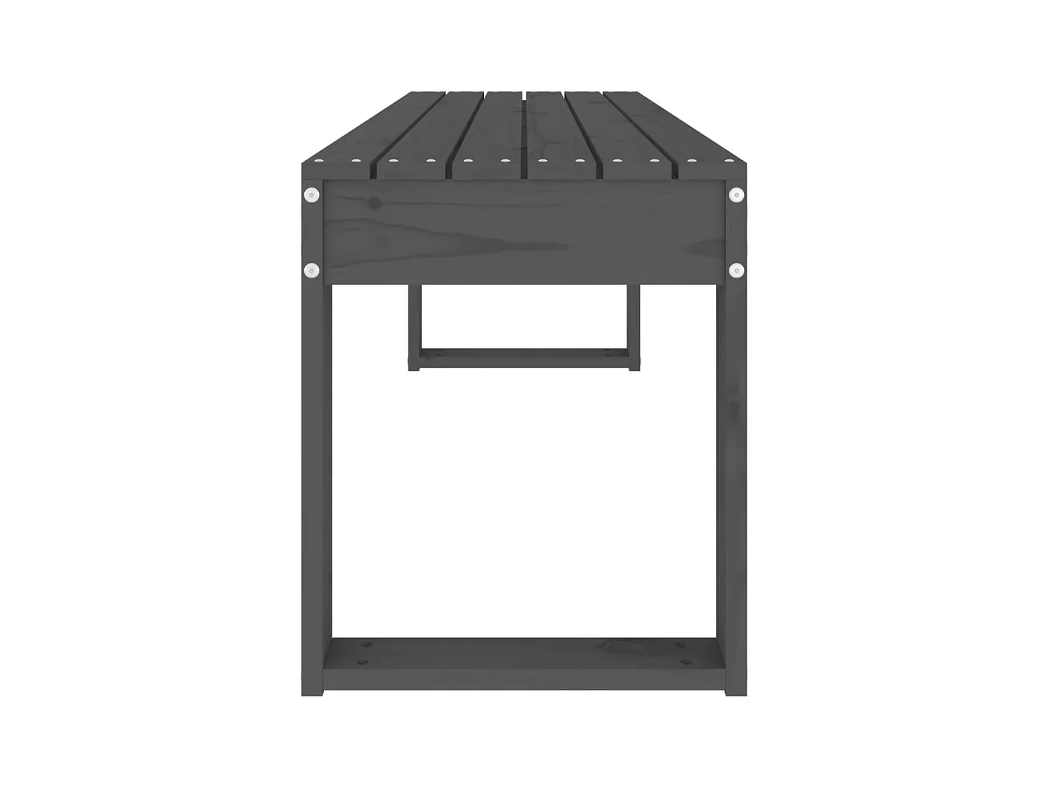 Grijze tuinbank 110x38x45 cm massief grenenhout