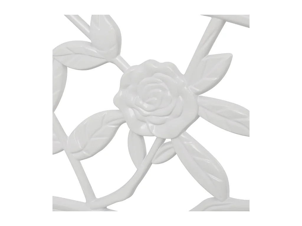 Panca da giardino 100 cm Alluminio pressofuso Bianco