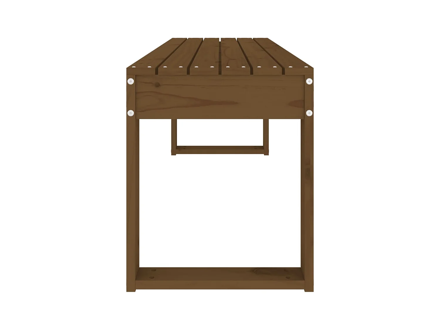 Banco de jardín marrón miel 110x38x45 cm madera maciza de pino