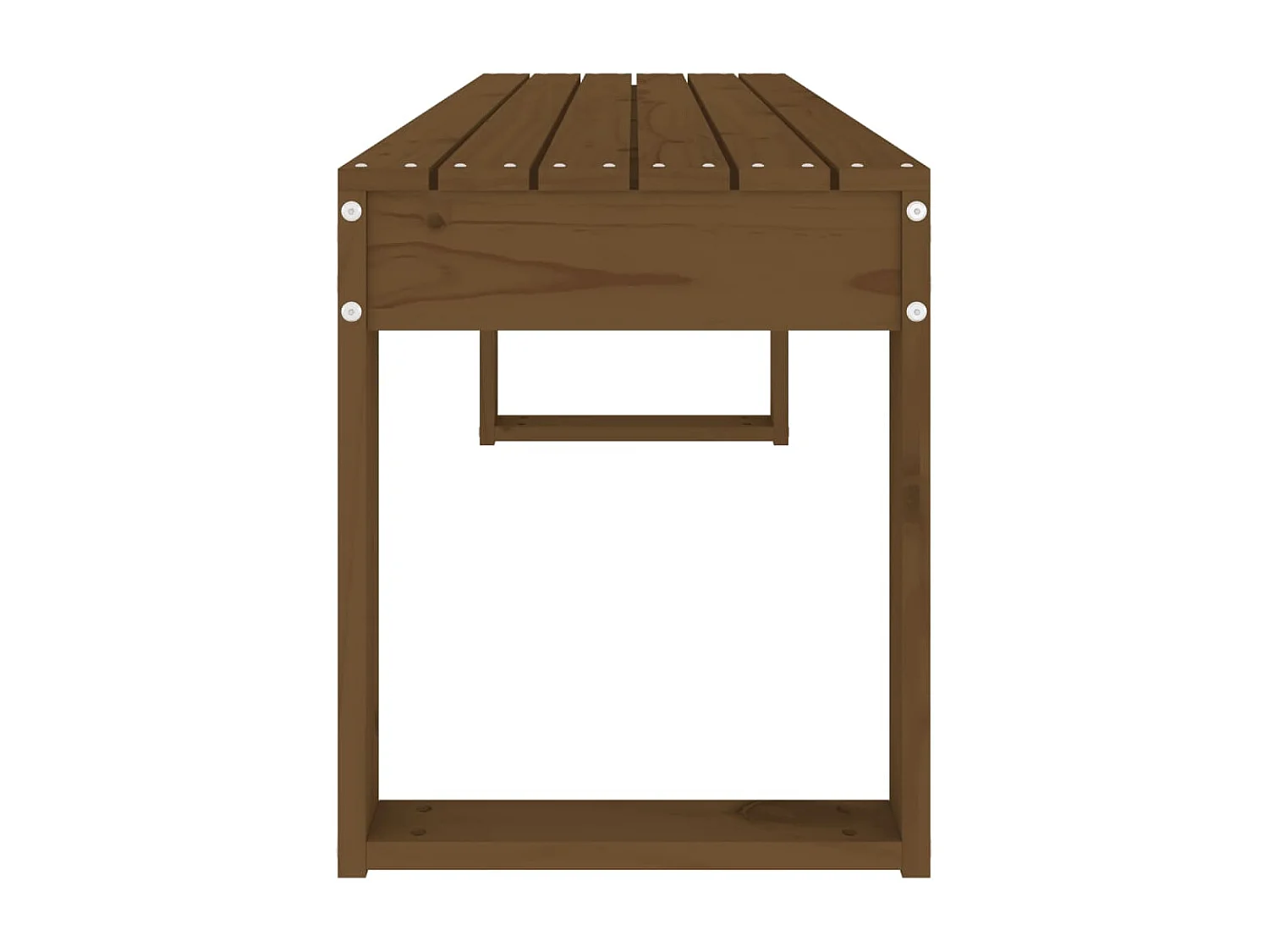 Panca da giardino color miele 110x38x45 cm in legno massello di pino