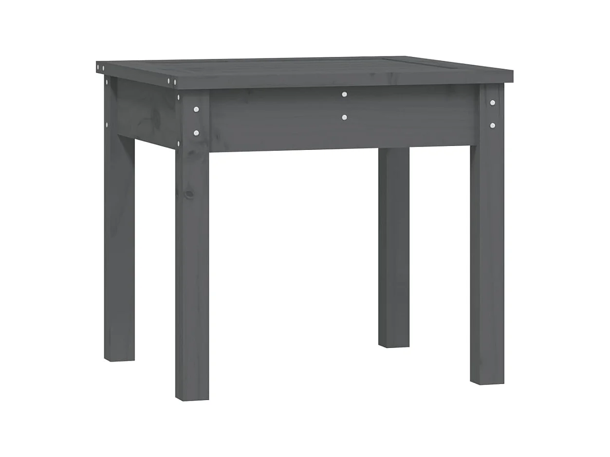 Banco de jardín gris 50x44x45 cm madera maciza de pino