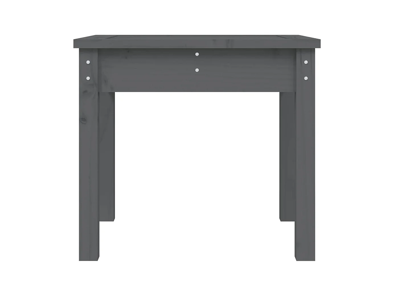 Banco de jardín gris 50x44x45 cm madera maciza de pino