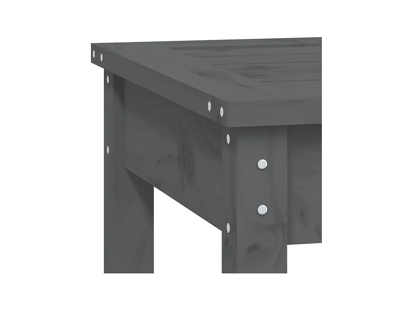 Banco de jardín gris 50x44x45 cm madera maciza de pino