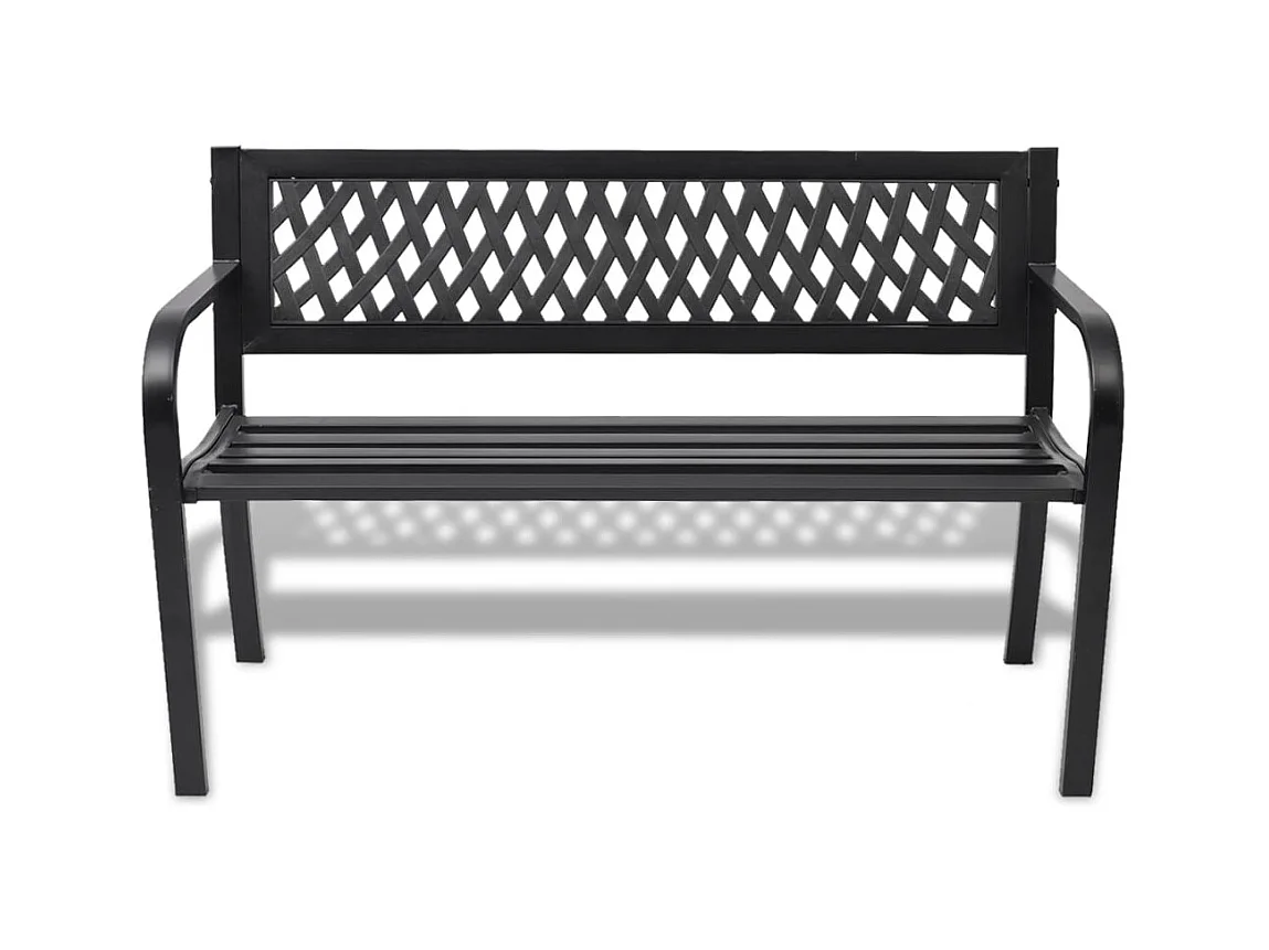 Tuinbank 118 cm Zwart staal