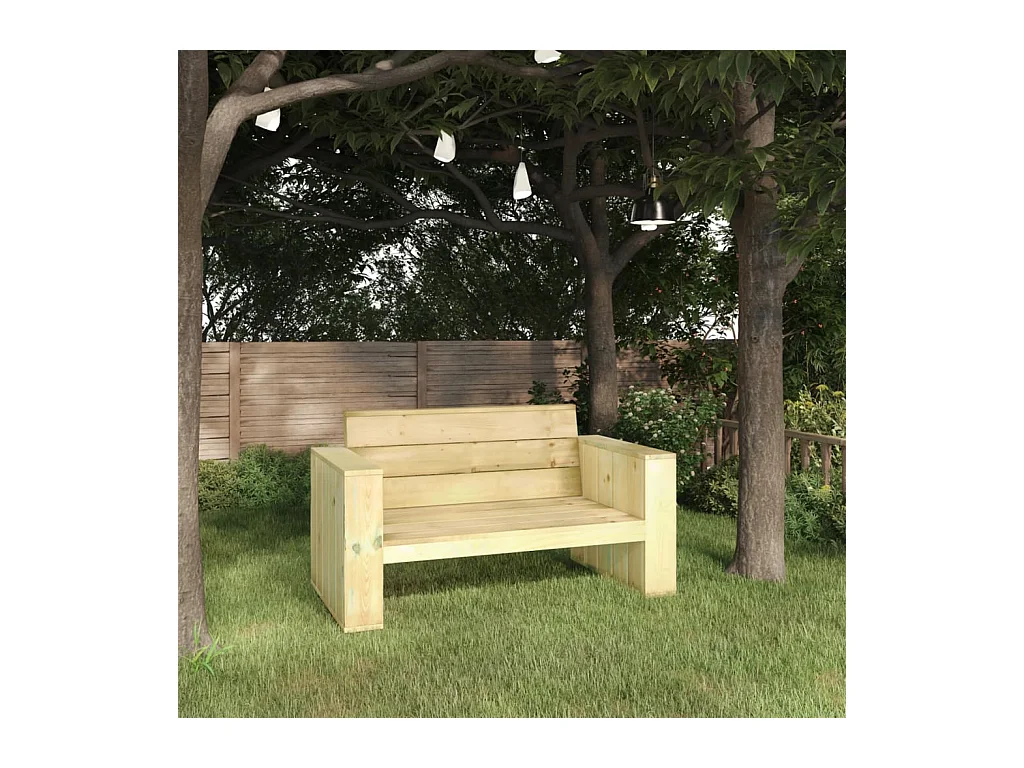 Banco de jardín 139 cm madera de pino impregnado