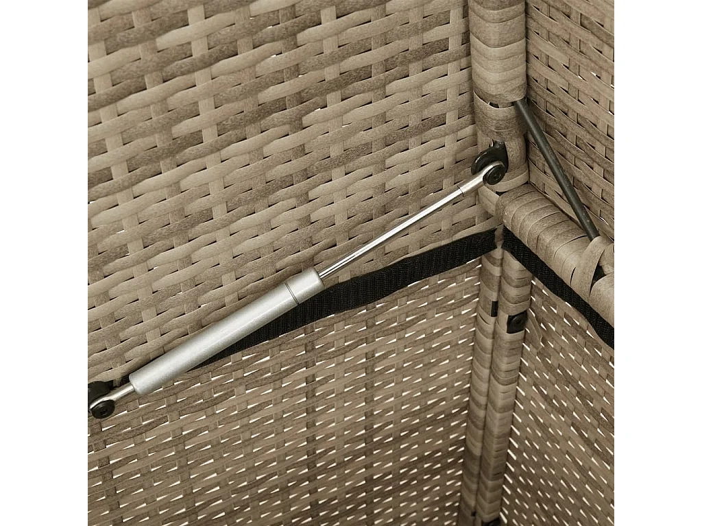 Tuinbank met beige geweven harskussens