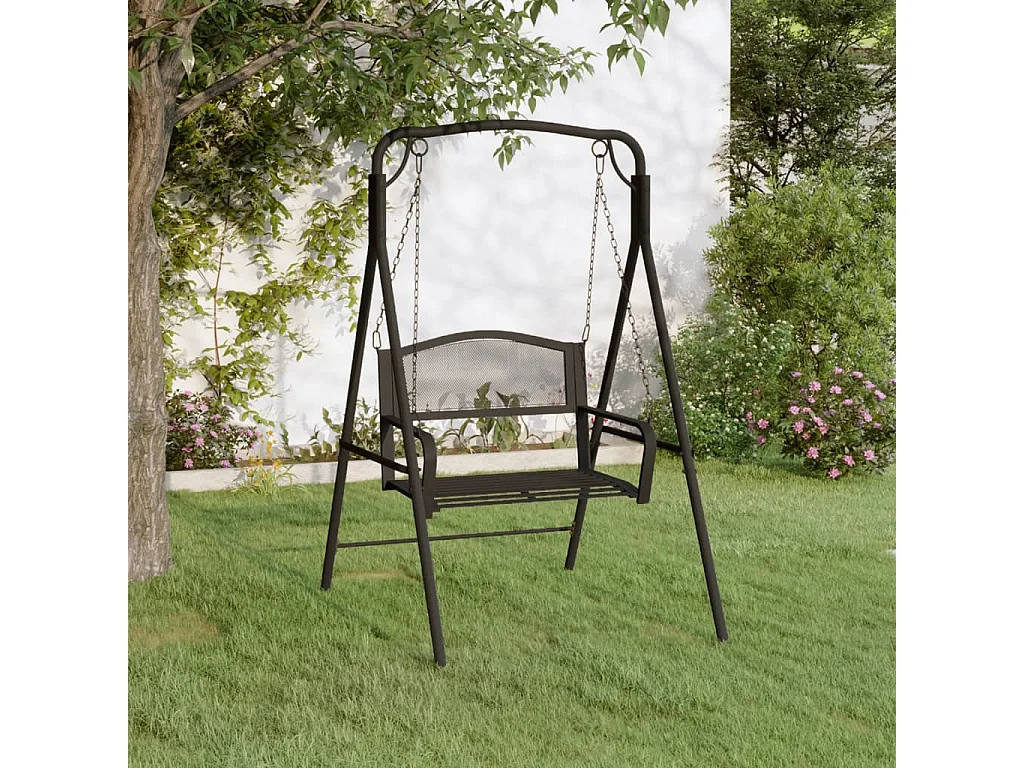 Sedile per altalena in acciaio nero da 124 cm