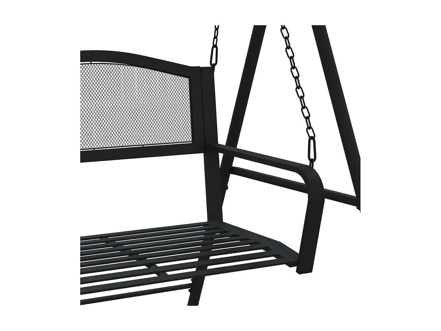 Sedile per altalena in acciaio nero da 124 cm