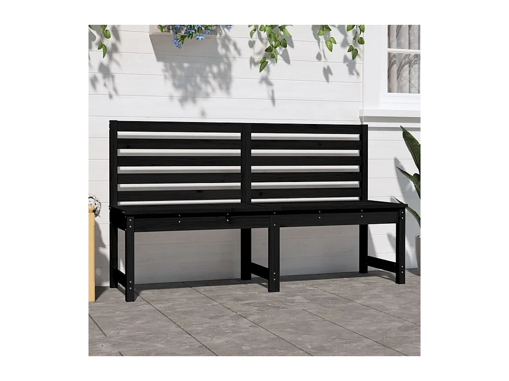 Zwarte tuinbank 157,5 cm massief grenenhout