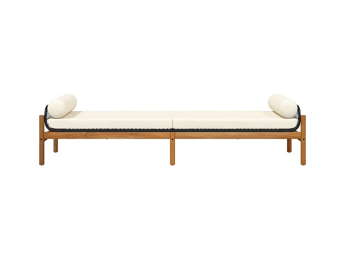 Tuinbank met zwart kussen van acacia riethars