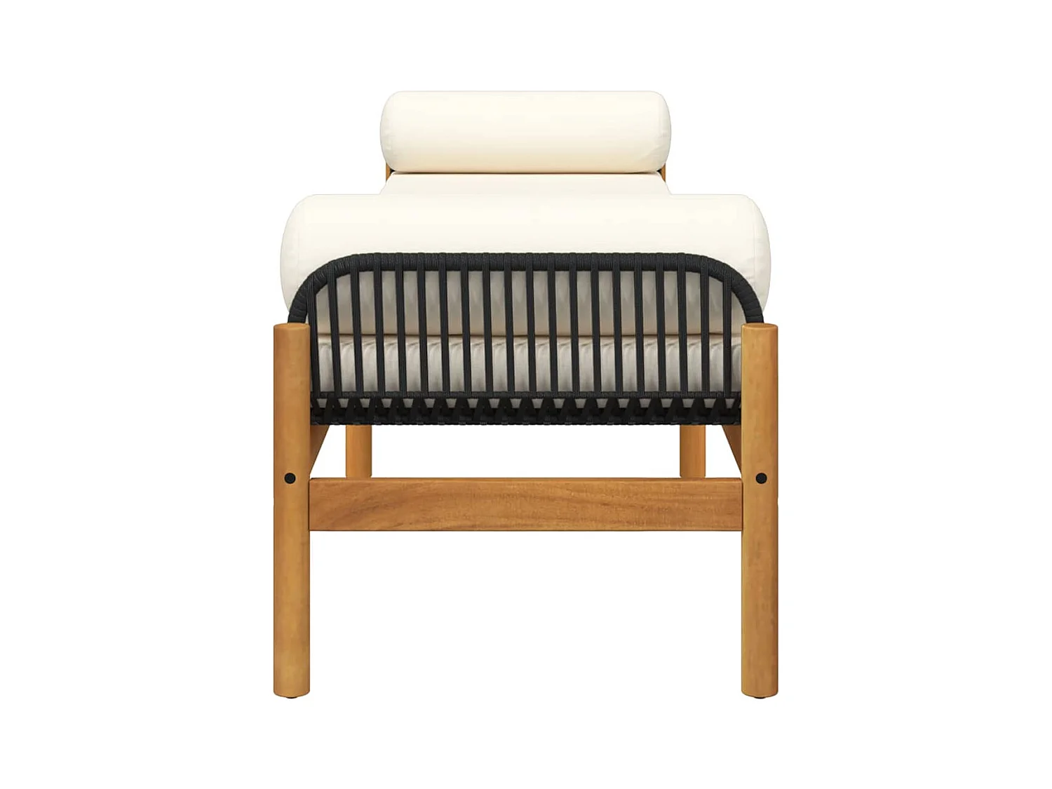 Tuinbank met zwart kussen van acacia riethars