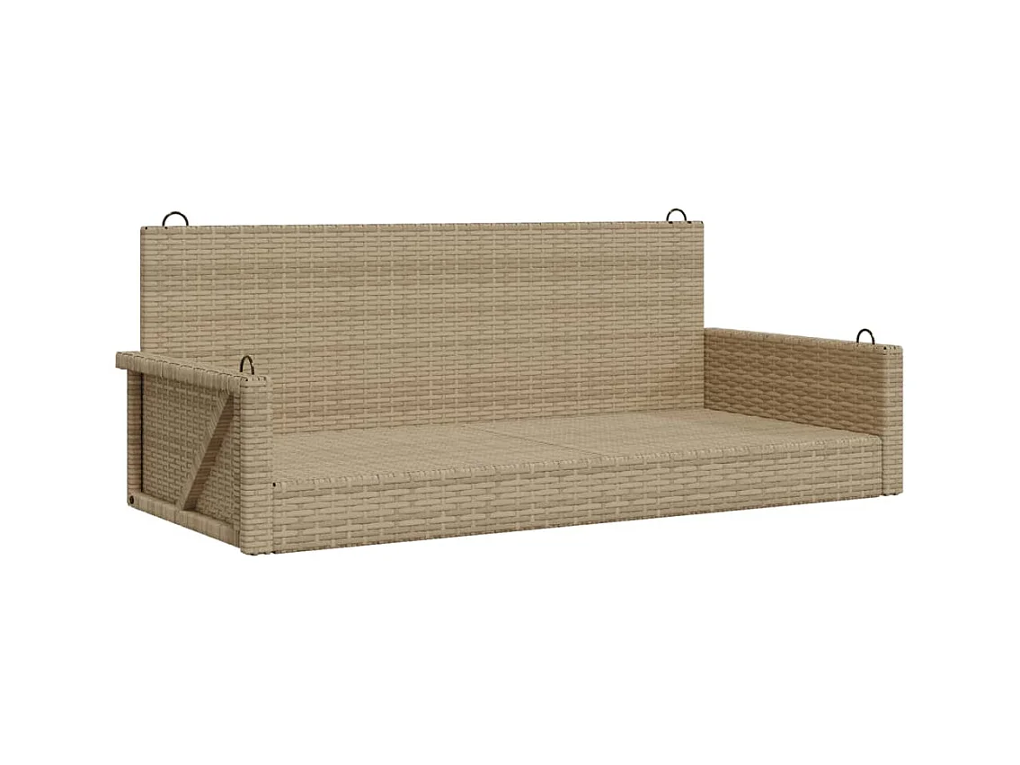 Beige schommelstoel 119x56x48 cm geweven hars