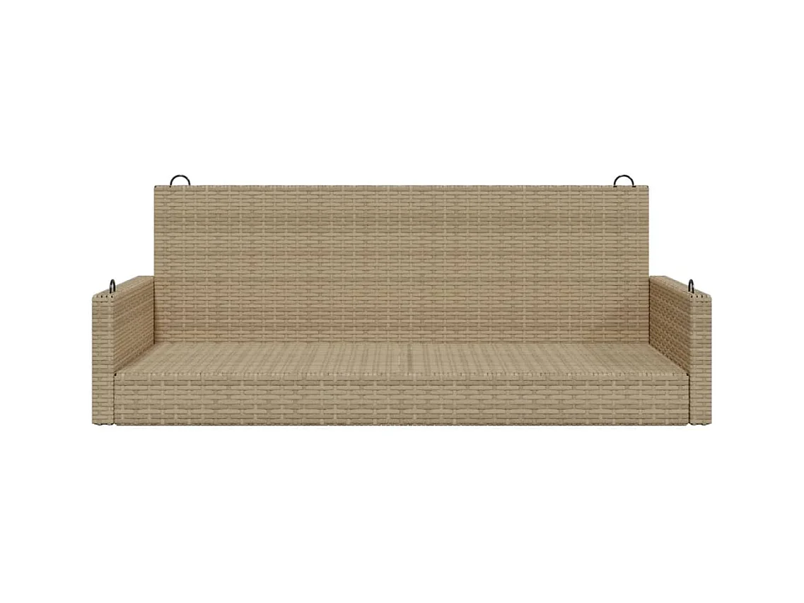 Beige schommelstoel 119x56x48 cm geweven hars
