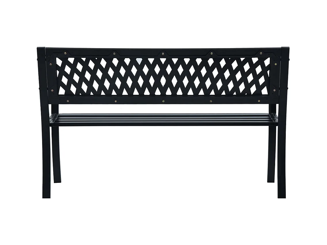 Banco de jardín 125 cm Acero Negro