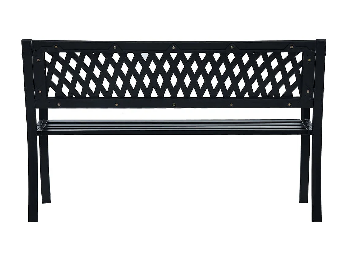 Banco de jardín 125 cm Acero Negro