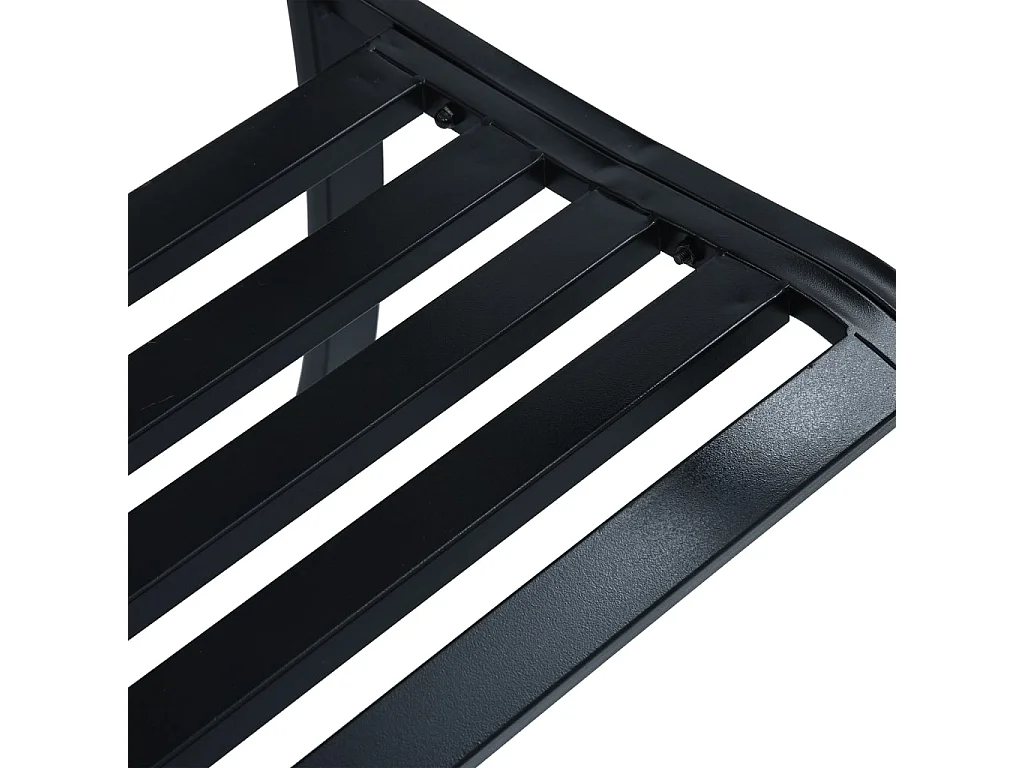 Banco de jardín 125 cm Acero Negro
