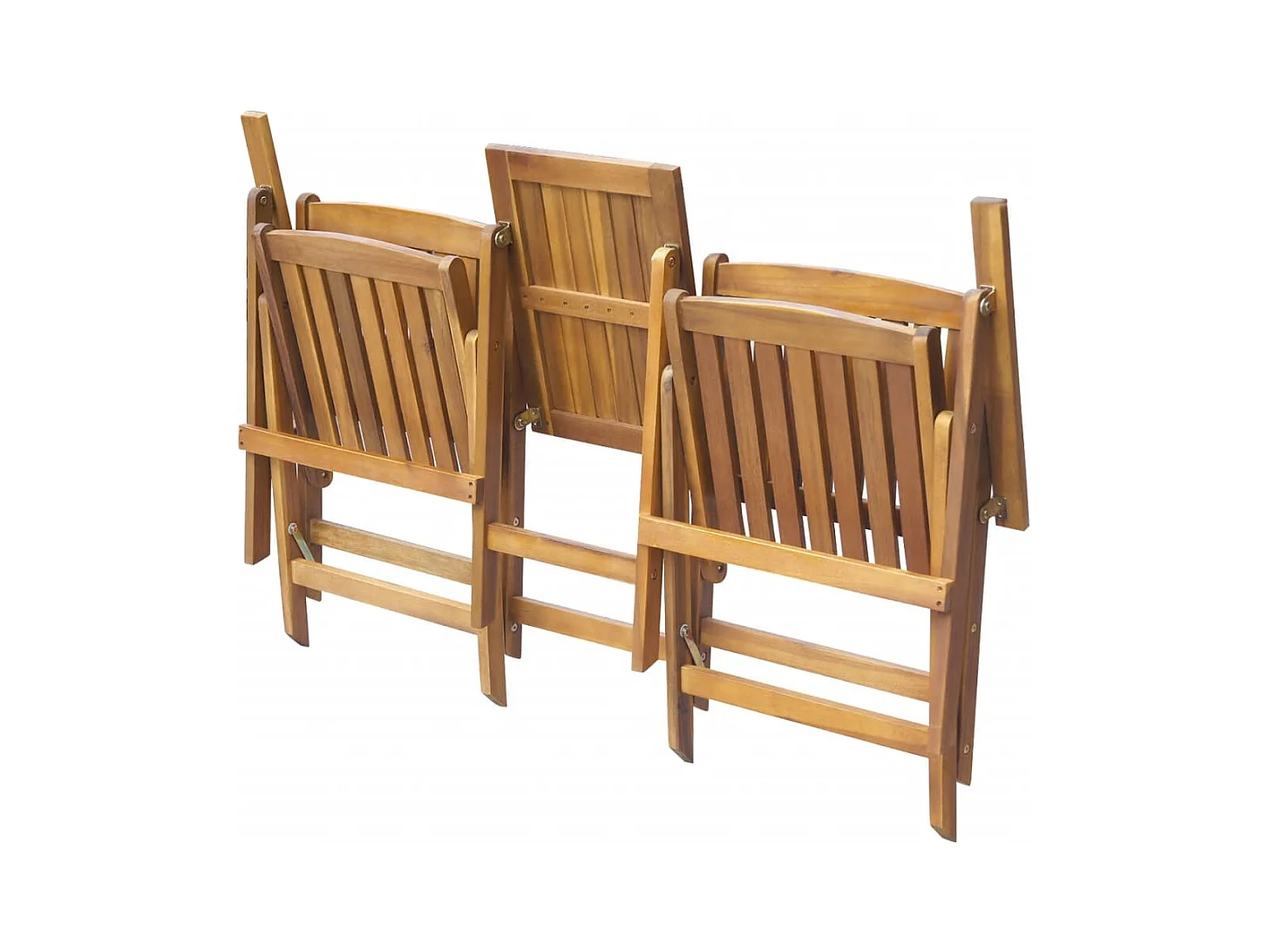 Banco de jardín plegable y mesa de té de 140 cm de madera maciza de acacia