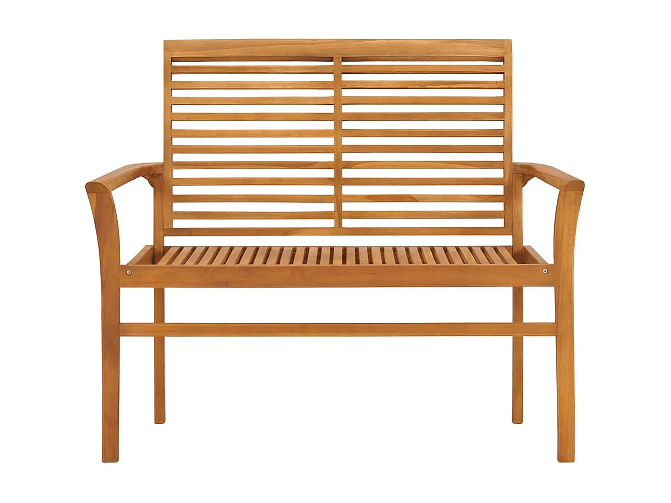 Panca da giardino con cuscino color tortora 112 cm Legno massello di teak