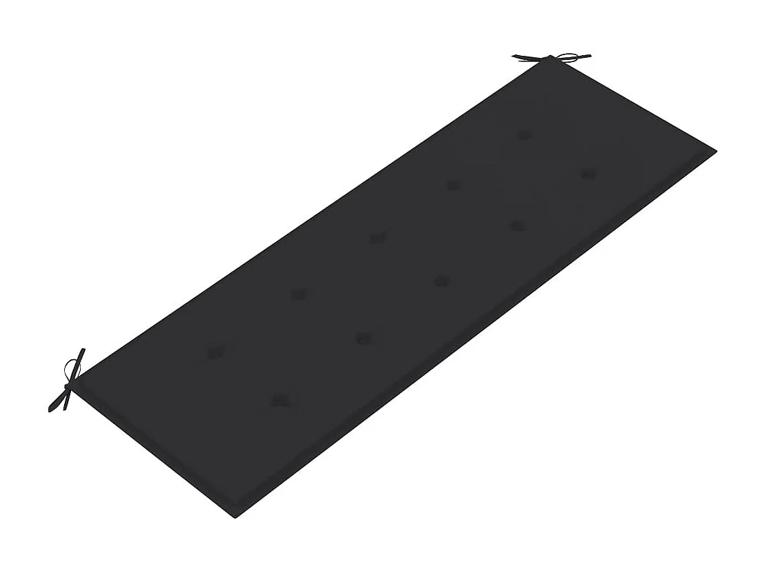 Stapelbare tuinbank met kussen 159 cm Massief teakhout