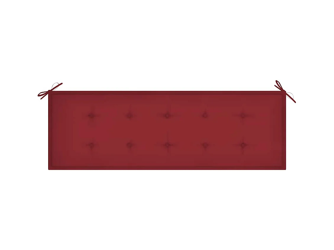 Banc de jardin empilable et coussin 159 cm Bois de teck massif