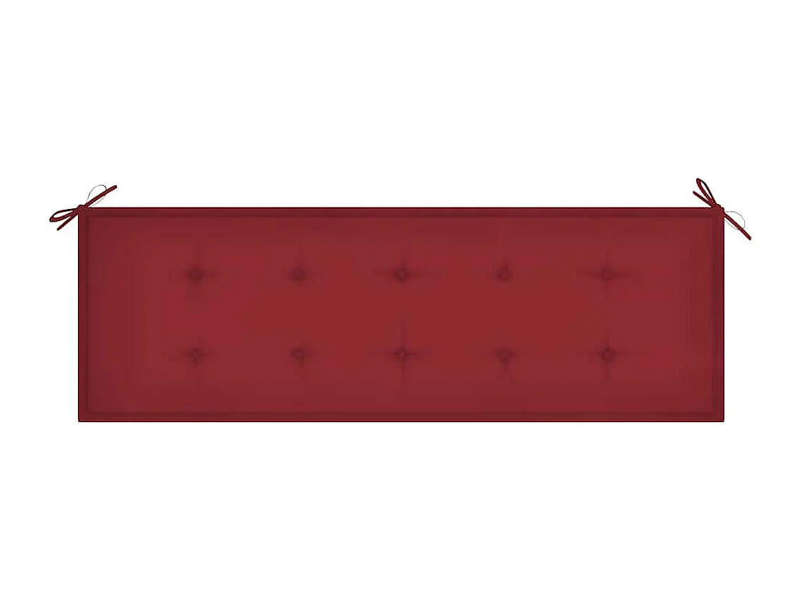 Banc de jardin empilable et coussin 159 cm Bois de teck massif