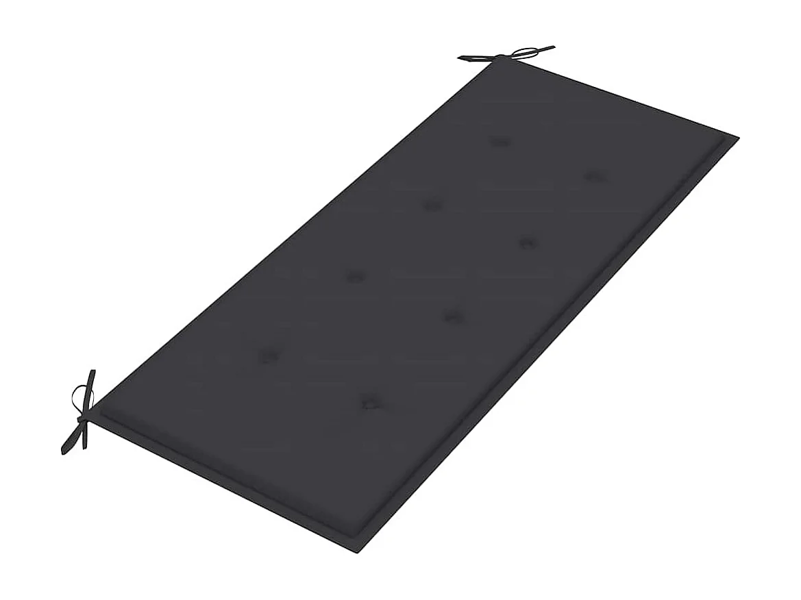 Batavia bank met antraciet kussen 120 cm Massief teakhout