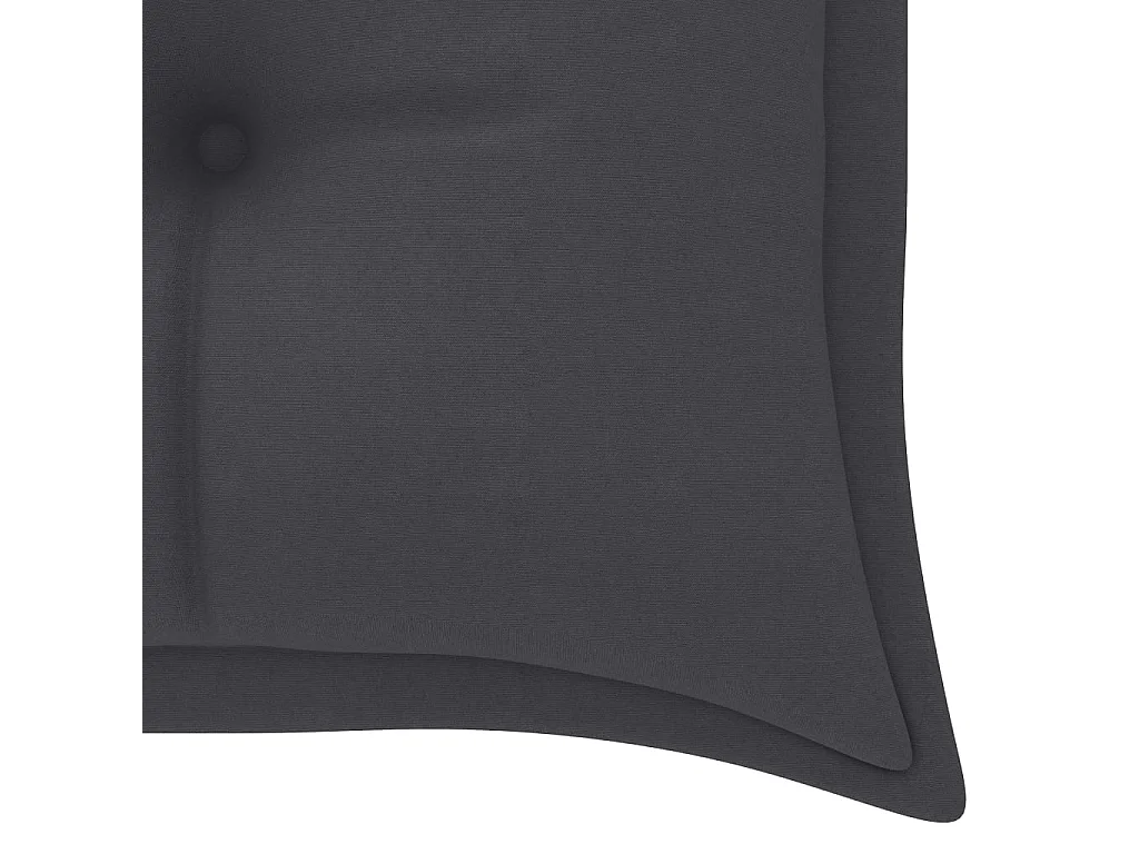 Banc Batavia avec coussin anthracite 150 cm Bois de teck massif
