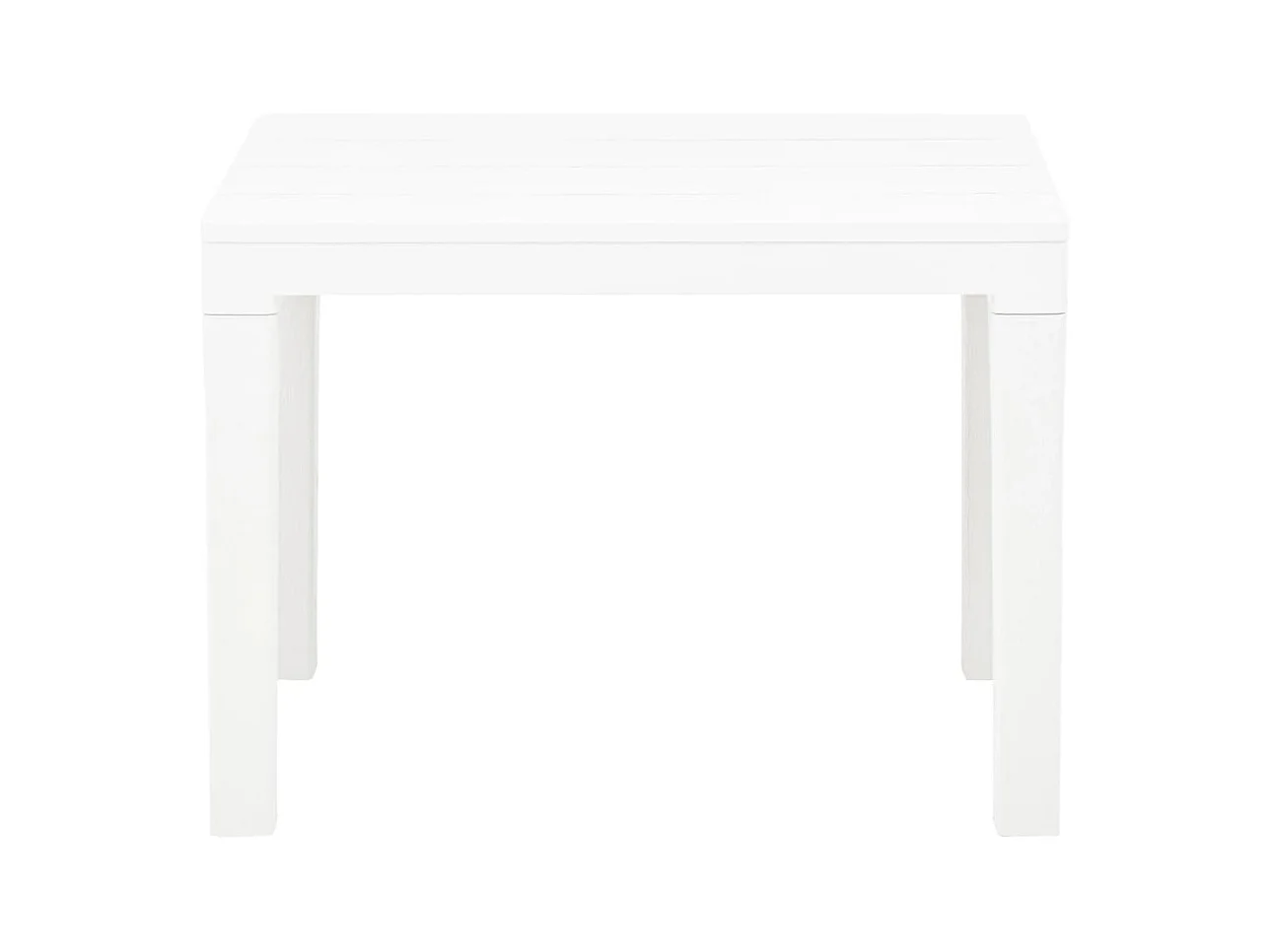 Set di 2 panchine da giardino in plastica bianca