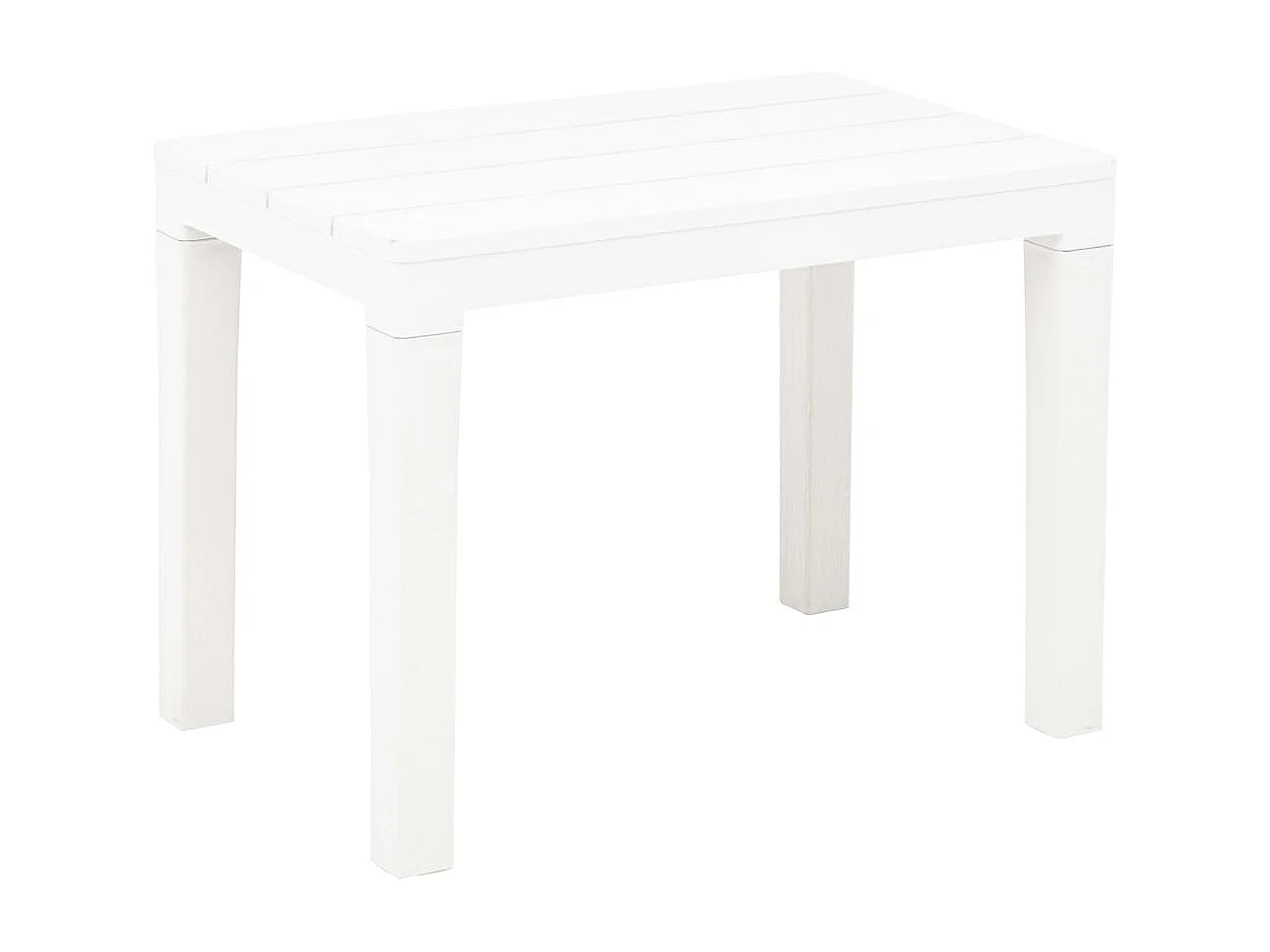 Set di 2 panchine da giardino in plastica bianca