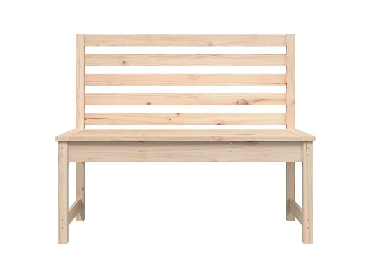 Banco de jardín 109 cm madera maciza de pino
