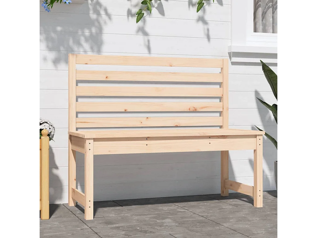 Banc de jardin 109 cm bois massif de pin
