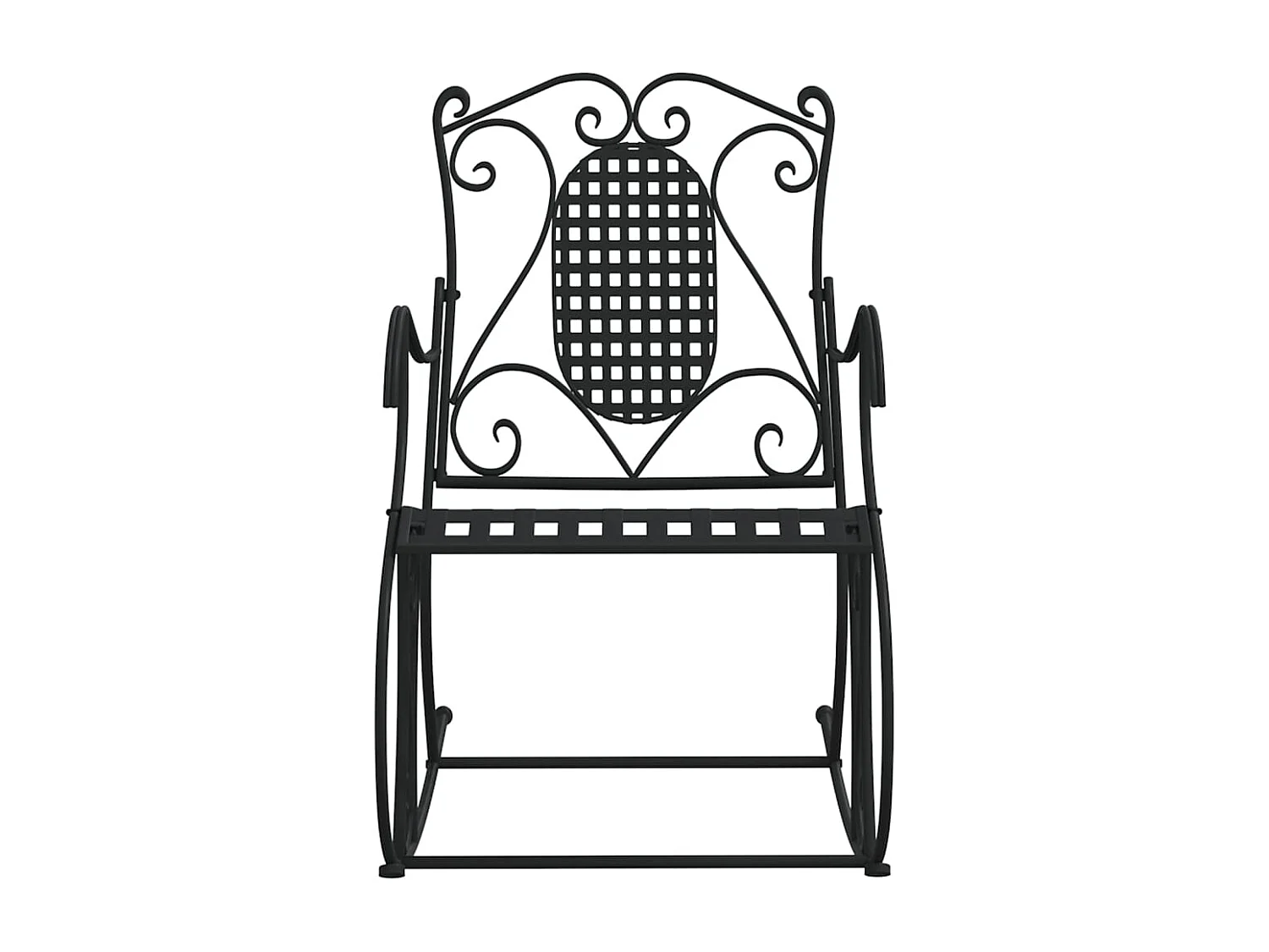 Banc à bascule 84 cm noir acier