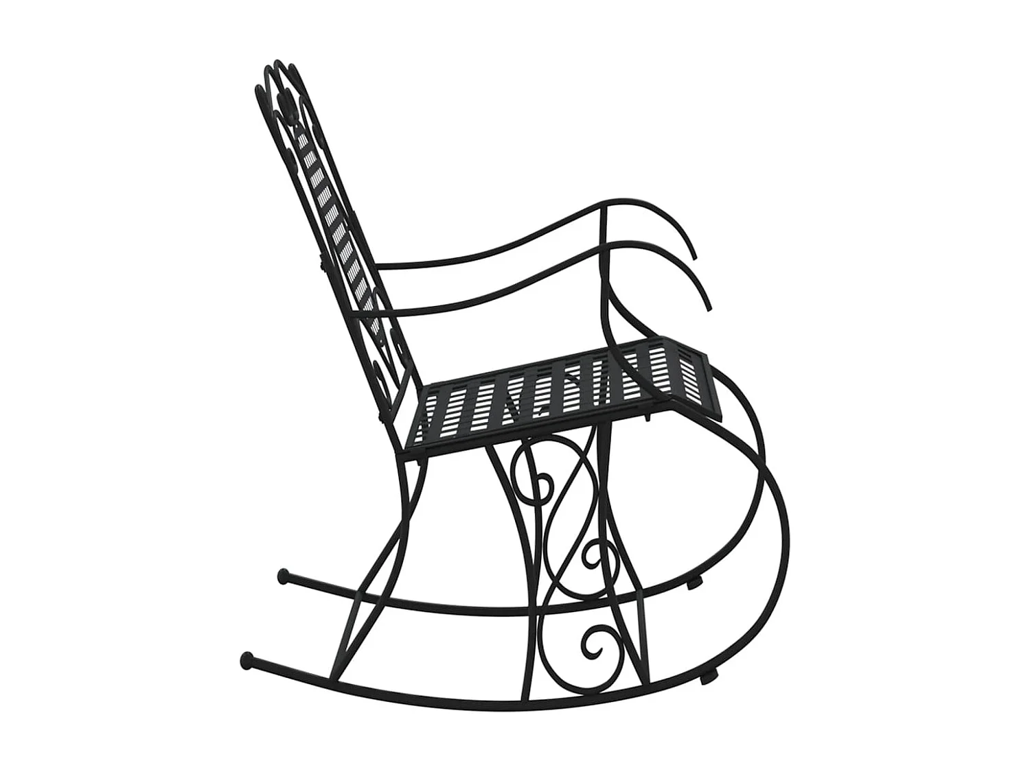 Banc à bascule 84 cm noir acier